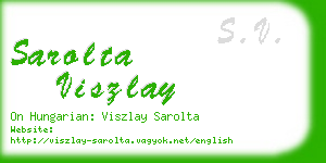 sarolta viszlay business card